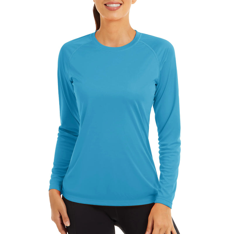 TACVASEN UPF 50+ Sun/Skin Protection Quick Dry T-Shirts Womens Long Sleeve Outdoor Performance Tee Shirts Summer Casual Tops