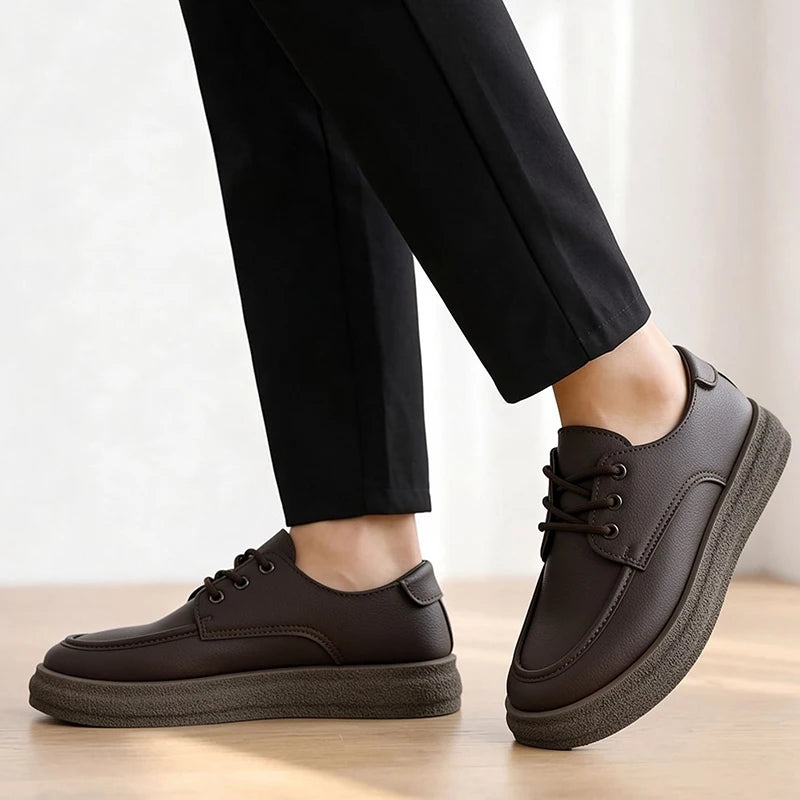Men's lace up casual shoes four seasons new breathable light soft sole lazy shoes fashion Joker outdoor walking party tide shoes
