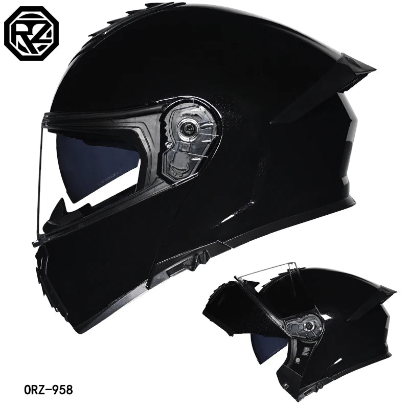 High Quality DOT Motorcycle Helmet Four Seasons Motocross Racing Modular Flip Up Casco Moto Men Women Off Road Helmet Unmasked