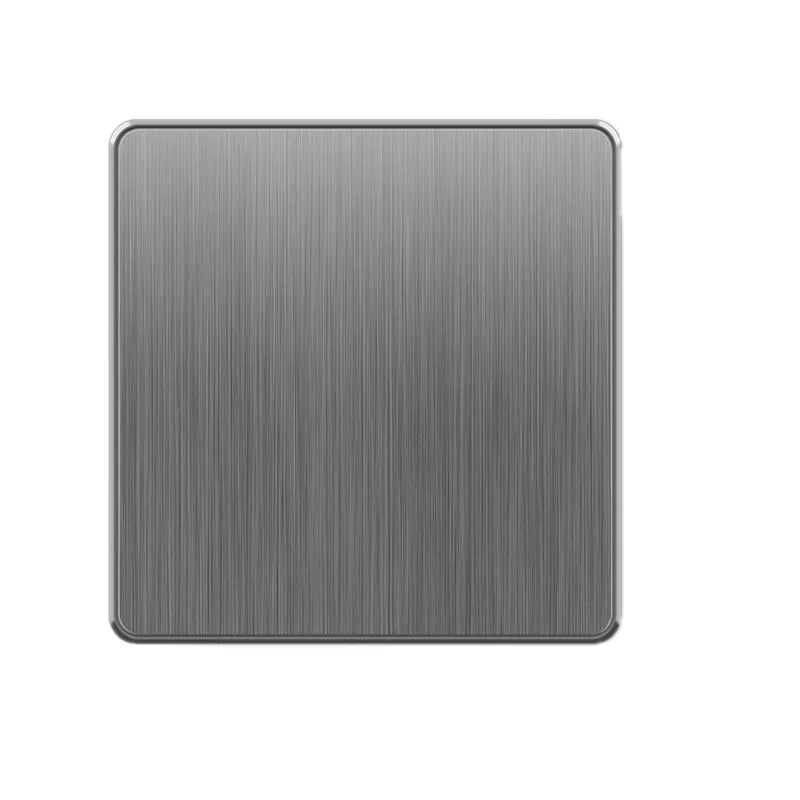 Nordic style large tilt plate grey 13A British standard electrical switch socket, universal wall dual socket with USB port 2.1A
