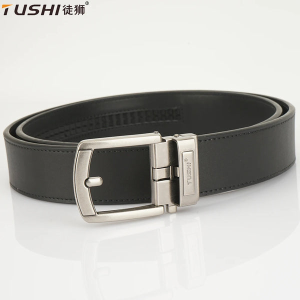 TUSHI Official EDC Military Belt Leather Belt for Men Alloy Buckle Cowhide Jeans Tactical Belt Outdoor Girdle IPSC Accessories