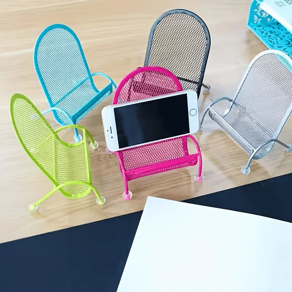 Colorful Creative Chair Design Phone Stand,Bedside Phone Holder. Multiple color options available. Lazy Bracket.