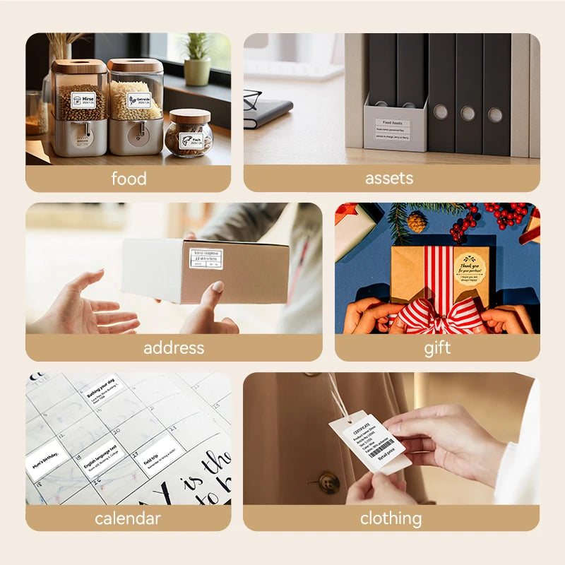 2 Rolls NIIMBOT B1 B21 B3S Thermal Label Clothing Price Food Self-adhesive Tag Waterproof Office Pocket Printer Label Paper