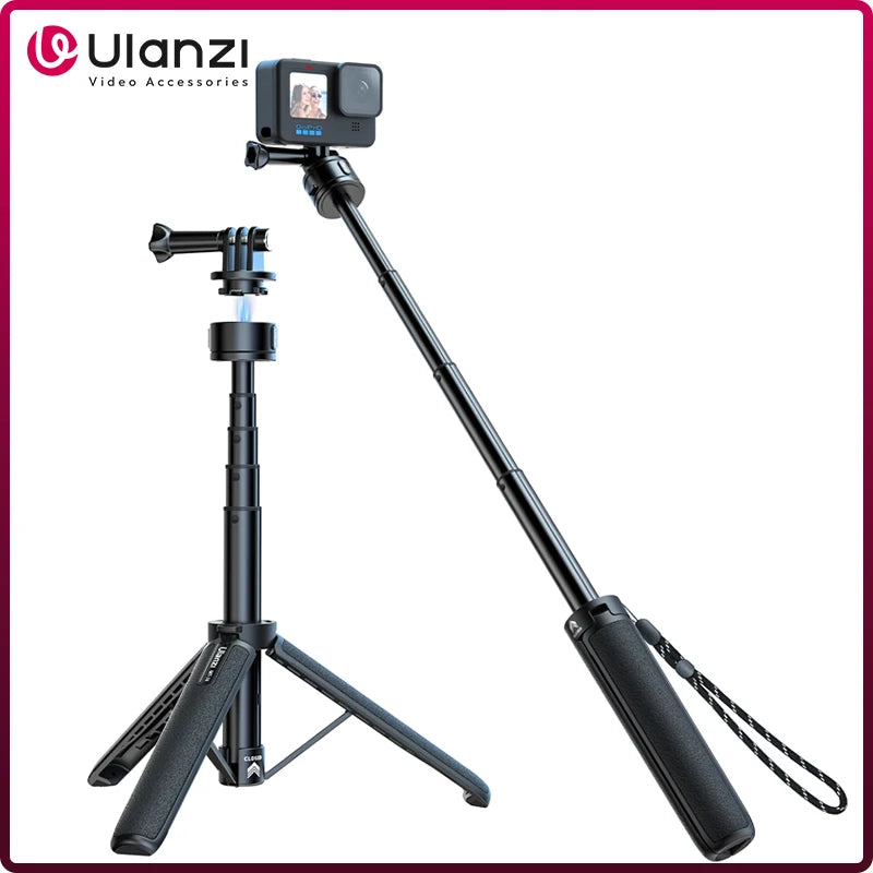ដំបងថតរូប Selfie Ulanzi MT-74 Go-Quick II Magnetic Quick Release Tripod សម្រាប់កាមេរ៉ា Gopro Insta360 X3 DJI Action 4/3