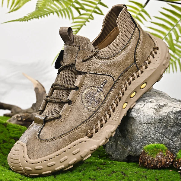 Handmade Men's Casual Shoes Breathable Men's Shoes Non-Slip Men's Sneakers Rubber Flats Shoes Comfortable Outdoor Walking Shoes