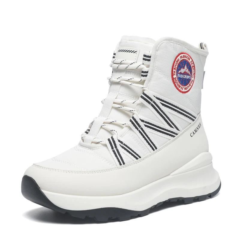 Men women's high-top cold-proof plus velvet warm snow boots winter light anti-slip casual cotton boots couples fashion walking