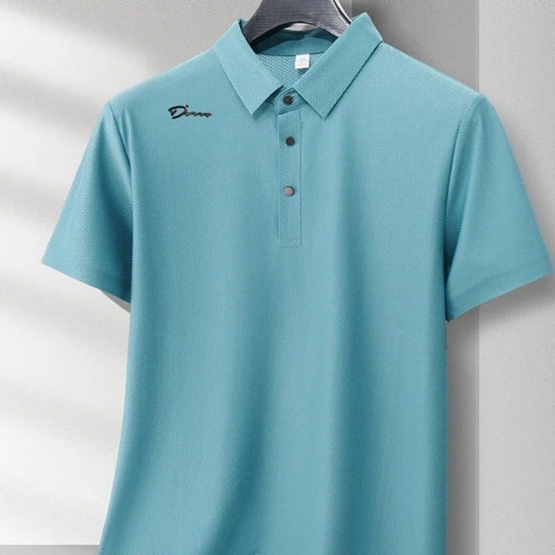 Designer Original Man Summer New Short-Sleeved Polo Shirt Lapel Button Letter Print British Style Fashion Leisure Men's Clothing