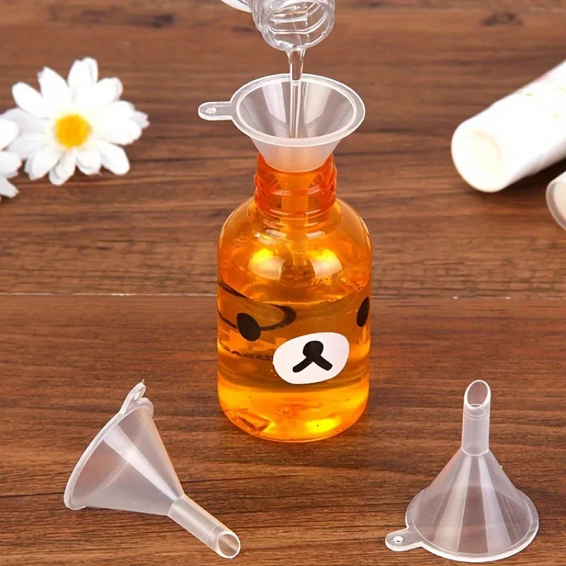 3pcs Mini Funnels,Small Clear Plastic Funnels for Bottle Filling,Perfume,Essential Oils,Arts And Crafts Supplies.Allocation tool