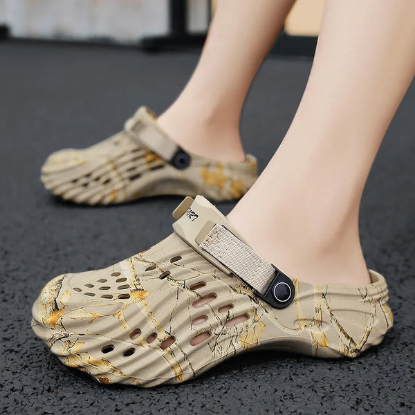 Lightweight Garden Shoes Men Big Size 46 47 Rubber Sandals Summer Shoes Beach Sandals Soft Breathable Zuecos Hombre