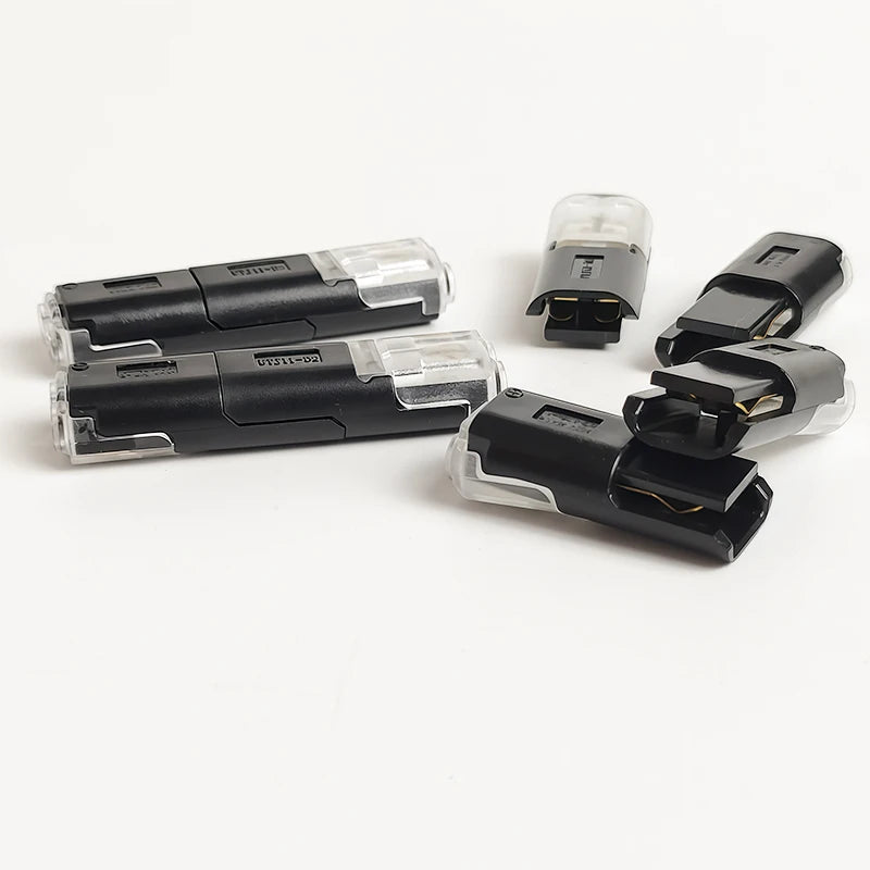 50 Pair Connector 2P Solder-Free Strip-Free Insulation Piercing Terminal Block, Quick Disconnect Plug for LED Cable
