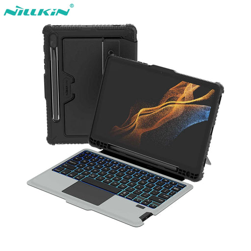 For Samsung Galaxy Tab S9 Plus Case NILLKIN Bluetooth Magic-Style Trackpad Backlight Keyboard Case For Samsung Galaxy Tab S9inch black CHINA