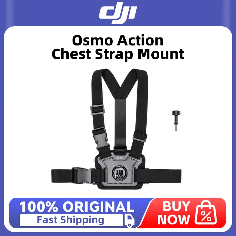 DJI Osmo Action Chest Strap Mount Comfortable to wear, with an adjustable camera tilt angle for DJI Osmo Action 5 Pro/Osmo 360