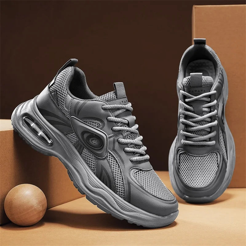 Men's breathable casual sports shoes Four seasons new soft sole non-slip outdoor racing running shoes student speed sports shoes