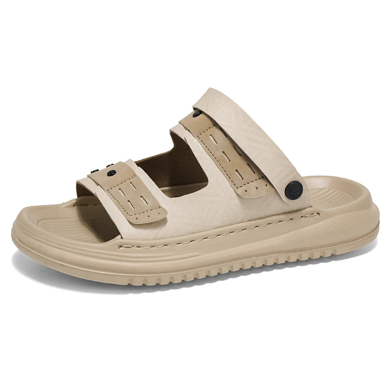 Men's soft sole casual sandals summer new breathable light outdoor walking beach shoes fashion sports dual-use driving slippers