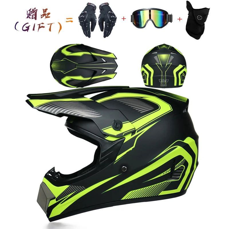 Send 3 pieces gift motorcycle helmet children off-road helmet bike downhill AM DH cross helmet capacete motocross casco