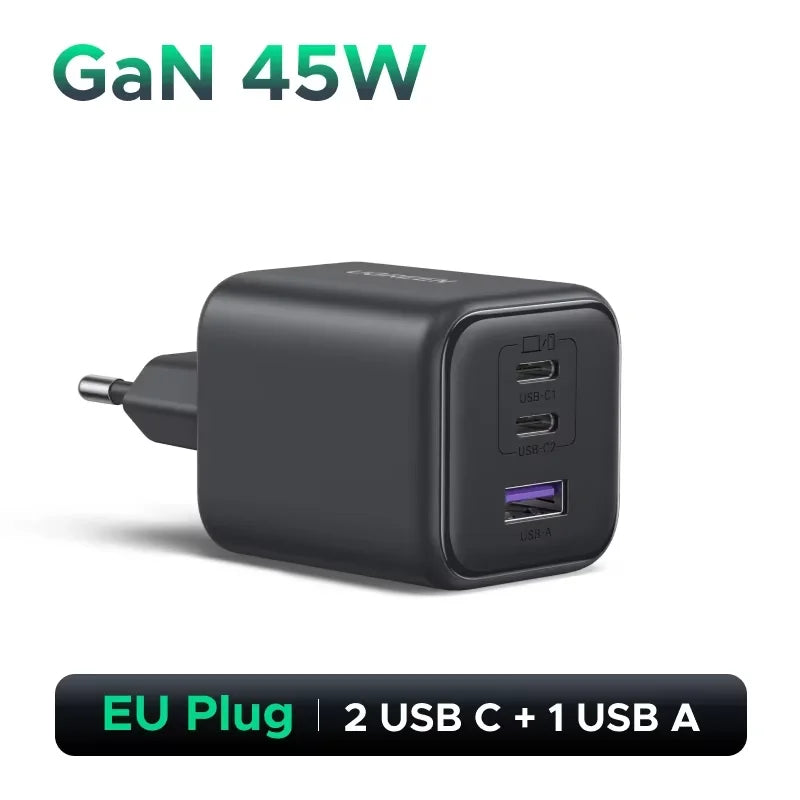 UGREEN 45W GaN Charger PD3.0 PPS QC3.0 Quick Charge For Samsung S25 S24 Ultra iPhone 17 16 15 Pro iPad Tablet USB C Fast Chager