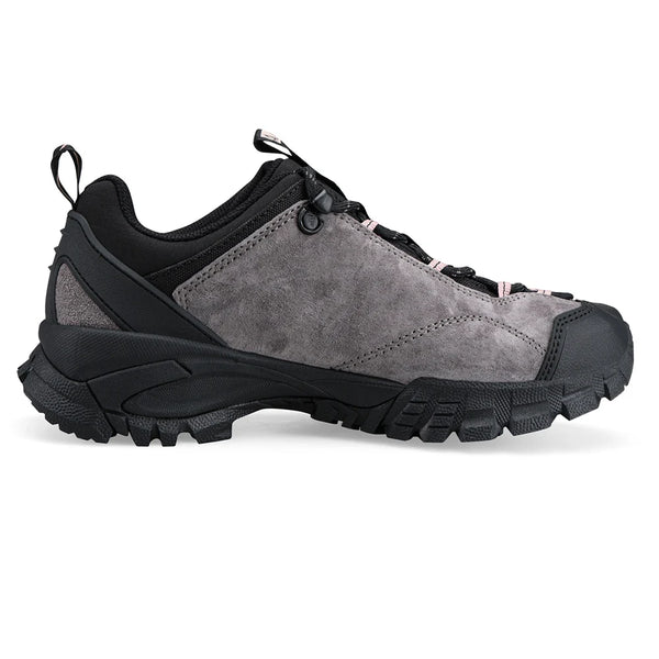 HUMTTO Genuine Leather Womens Hiking Shoes Winter Outdoor Breathable Trekking Shoes Women Non-slip Cushioning Sneakers for Woman