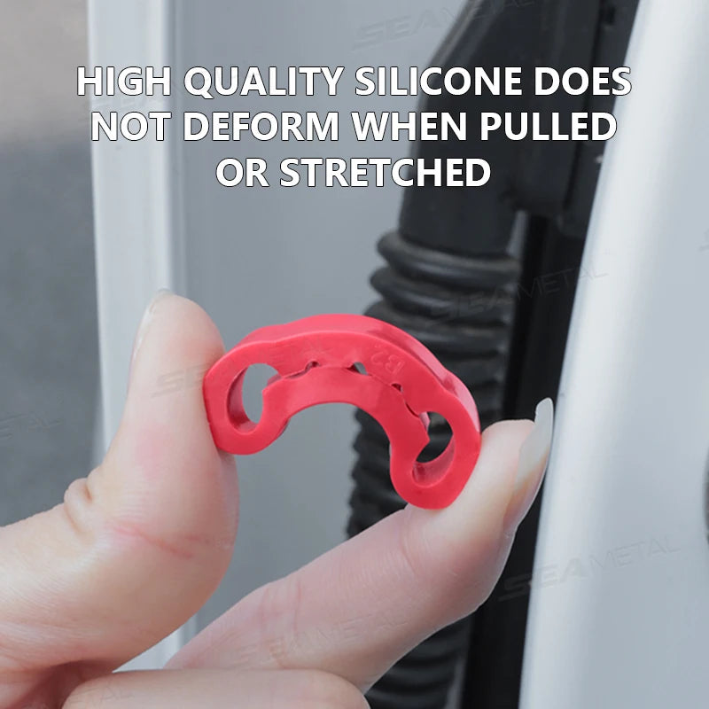 SEAMETAL 4pcs Universal Car Door Lock Damper Buffer Sillcone Deadener Seal Shock Absorber Noise Insulation for Car Accessories