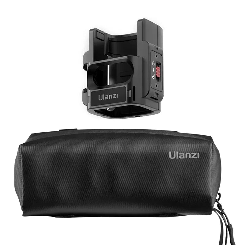 អាដាប់ទ័រពង្រីក Ulanzi PK-06 សម្រាប់ DJI Osmo Pocket 3 ជាមួយនឹងម៉ាញេទិករហ័សសម្រាប់ម៉ោនត្រជាក់សម្រាប់មីក្រូហ្វូនពន្លឺវីដេអូ Tripod Vlog