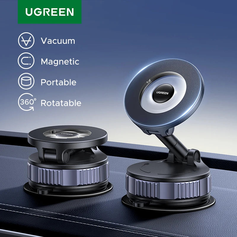 UGREEN Vacuum Magnetic Phone Holder 360°Rotation Phone Stand For Strong Magsafe iPhone 17 16 15 Pro Max Xiaomi Samsung S25 Ultra