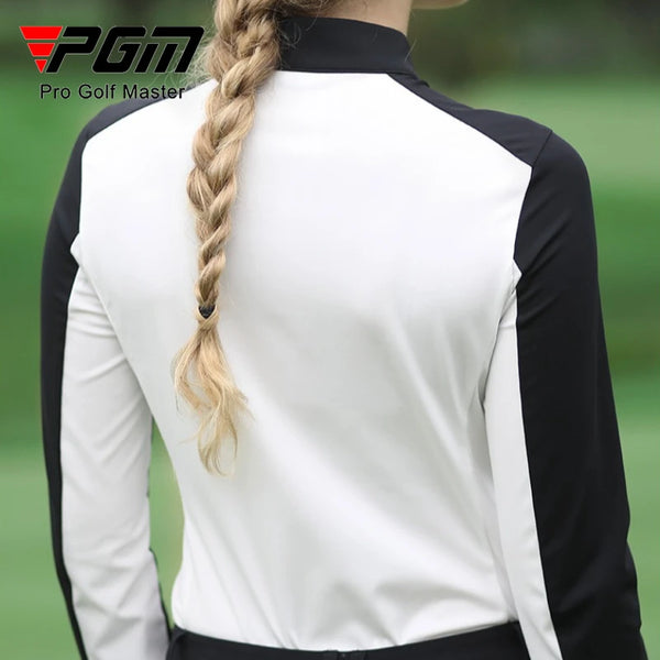 PGM Women's Golf Long Sleeved T-shirt High Elasticity for Autumn Winter Keeping Warm and Slimming Top Clothing YF339