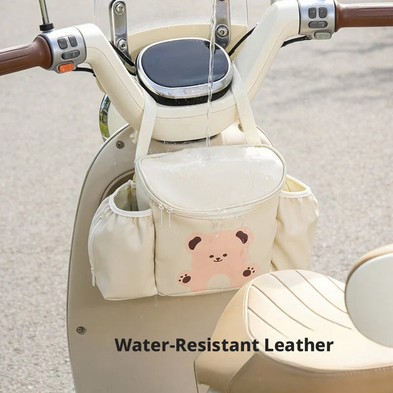 SEAMETAL Large Capacity Electric Bike Storage Bag Multi Functional Bicycle Hanging Bag Waterproof PU for Motorcycle Accessories
