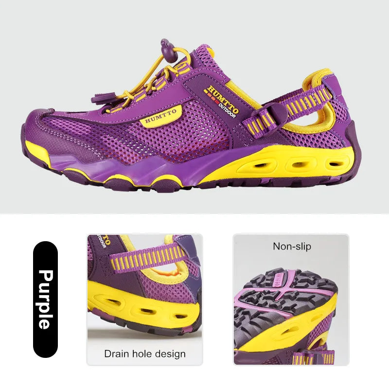 HUMTTO Beach Sandals Breathable Luxury Designer Shoes for Women Platform Summer Water Woman Shoe Quick Dry Womens Flat Sneakers
