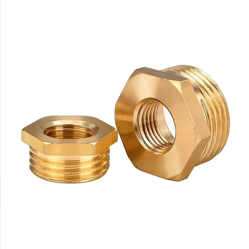 Brass Hex Bushing Reducer Pipe Fitting F To M Threaded 1/8 1/4 3/8 1/2 3/4 Reducing Copper Water Gas Adapter Coupler Connector