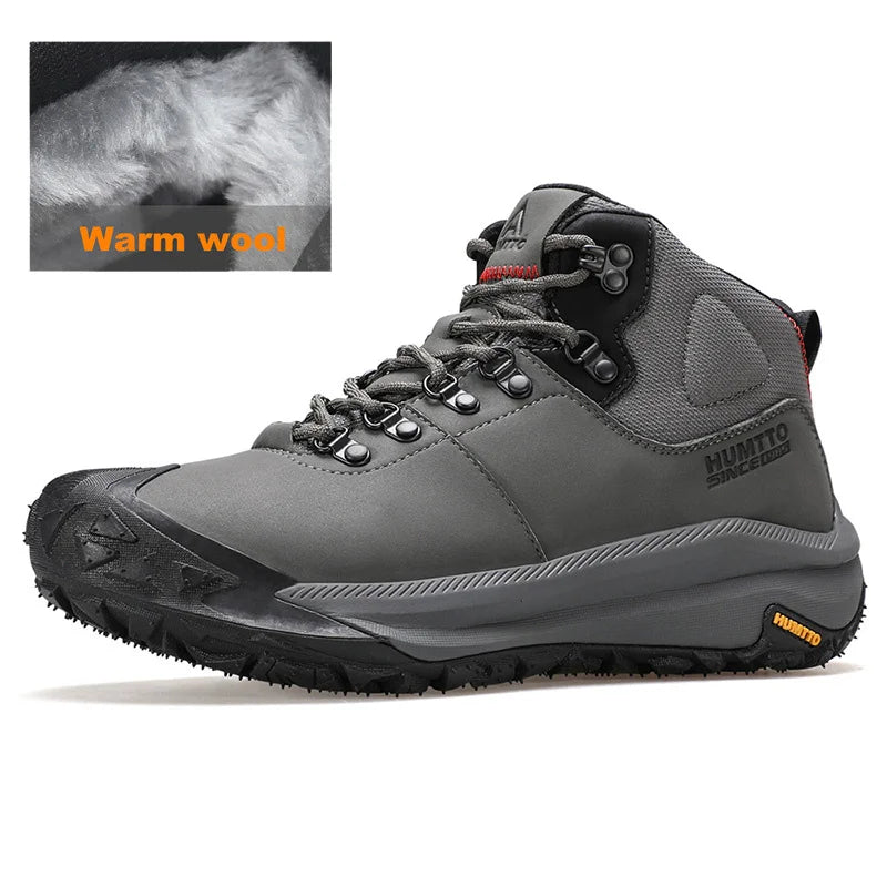 HUMTTO Outdoor Snow Men's Sports Shoes Warm Hiking Shoes for Men Winter Camping Trekking Boots Non-slip Safety Work Sneakers Man