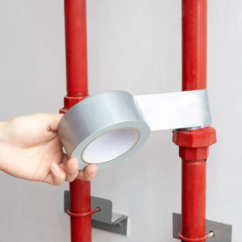 Heavy-duty Silvery Pipeline Tape,Easy to Tear,Strong Adhesive,for Tent,Pipeline Repair,Length 196.85inch,393.70inch,787.40icnh