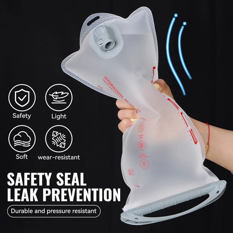 WRELS 1\1.5\2\2.5\3L Hydrapak Water Reservoir Leak Proof Water Bladder BPA Free for Camping Running Hiking Hydration Bladder
