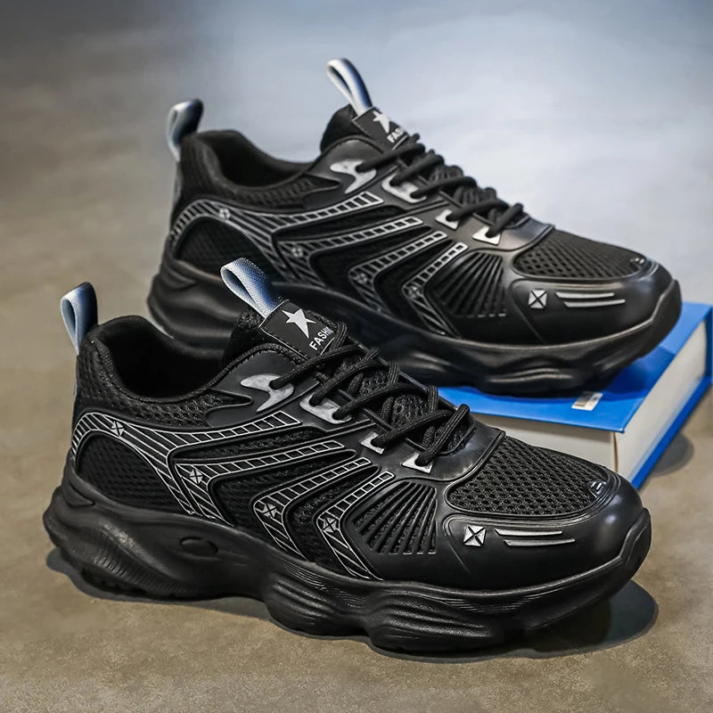 Men's speed casual sneakers four seasons soft-sole anti-slip breathable outdoor running shoes fashion Youth Joker sports shoes