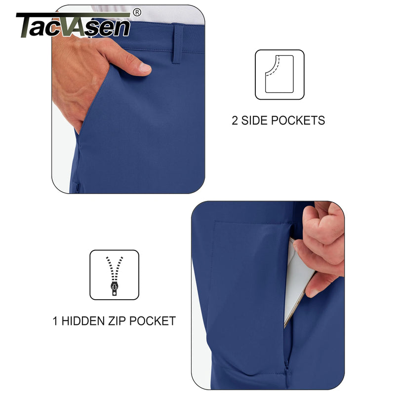 TACVASEN Stretch Golf Pants Work Dress Pants Lightweight Straight Leg for Men Slacks Casual Trousers with 5 Pockets Waterproof