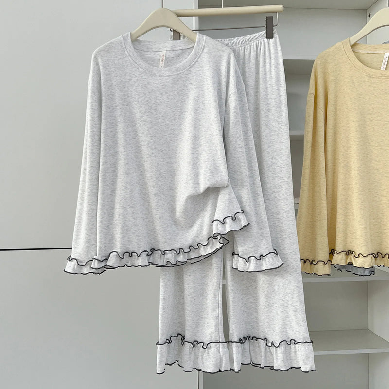 Home Set Female Loungewear Woman Pyjamas 2 Piece Set Spring Autumn Long Sleeve Women's Pajamas Night Wear for Ladies Pijama