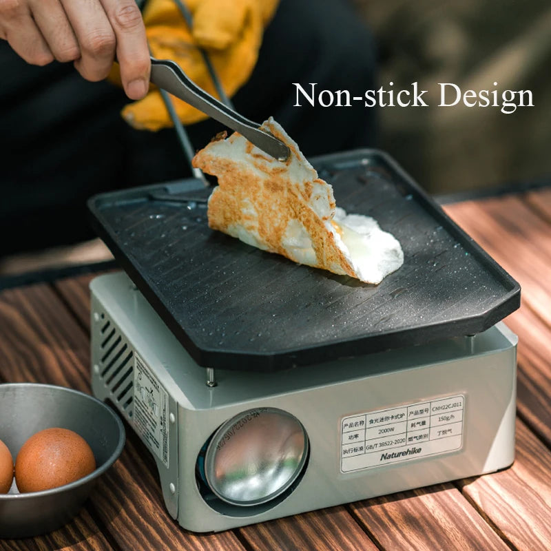 Naturehike Non Stick Frying Pan Folding Large Capacity Cooking Set Portable Picnic Grill Tray Hiking Bbq Camping Oven Plate