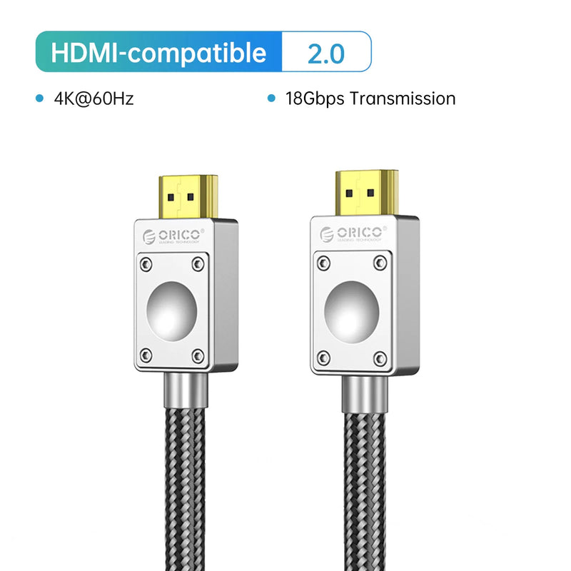 ORICO ORICO 8K@60Hz HDMI-compatible 2.1 Cable 48Gbps Gold-Plated Connectors for Gaming PS5/Xbox/PC 4K 120Hz eARC Dolby Atmos