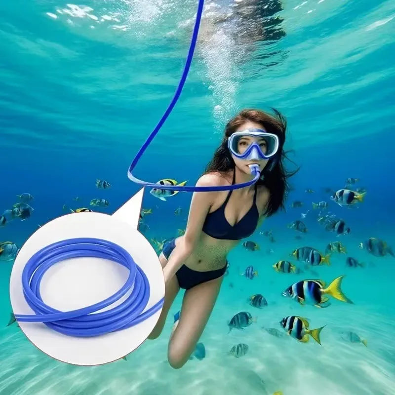 Floating Air Intake Dry Snorkel Tube, Adult Silicone Underwater Breathing Equipment, Freediving Swimming Training Snorkeling Ge