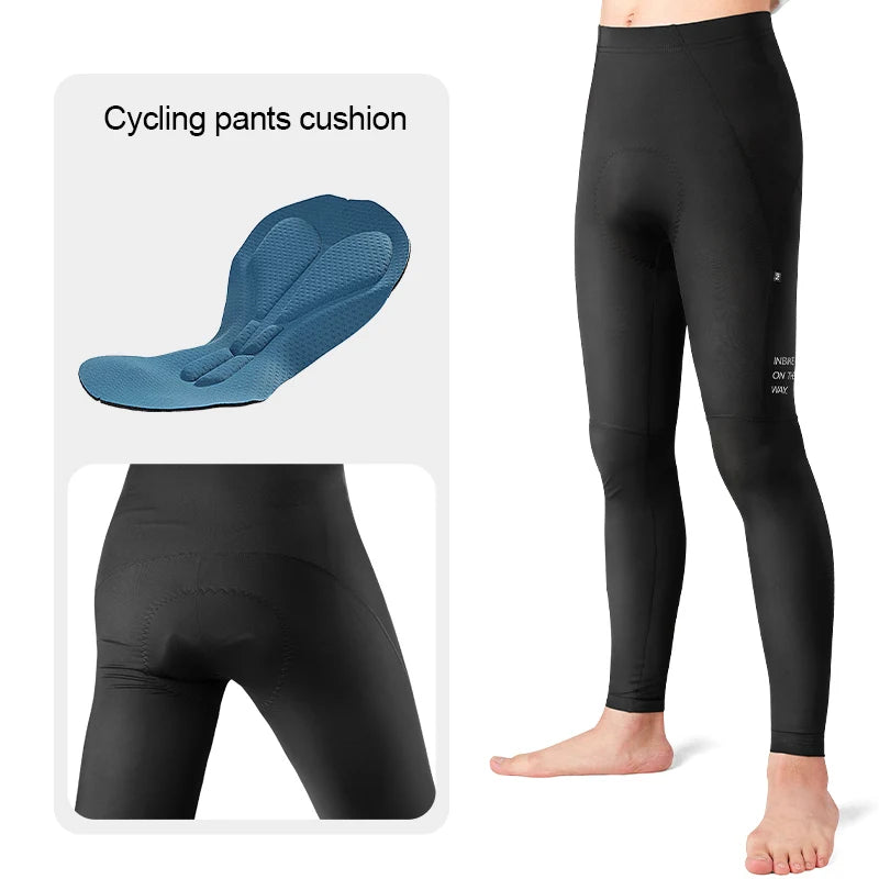 INBIKE Men's Long Cycling Pants Padded Outdoor Riding Bicycle Trousers MTB Road Bike Pants Tights Leggings Clothes Accessories