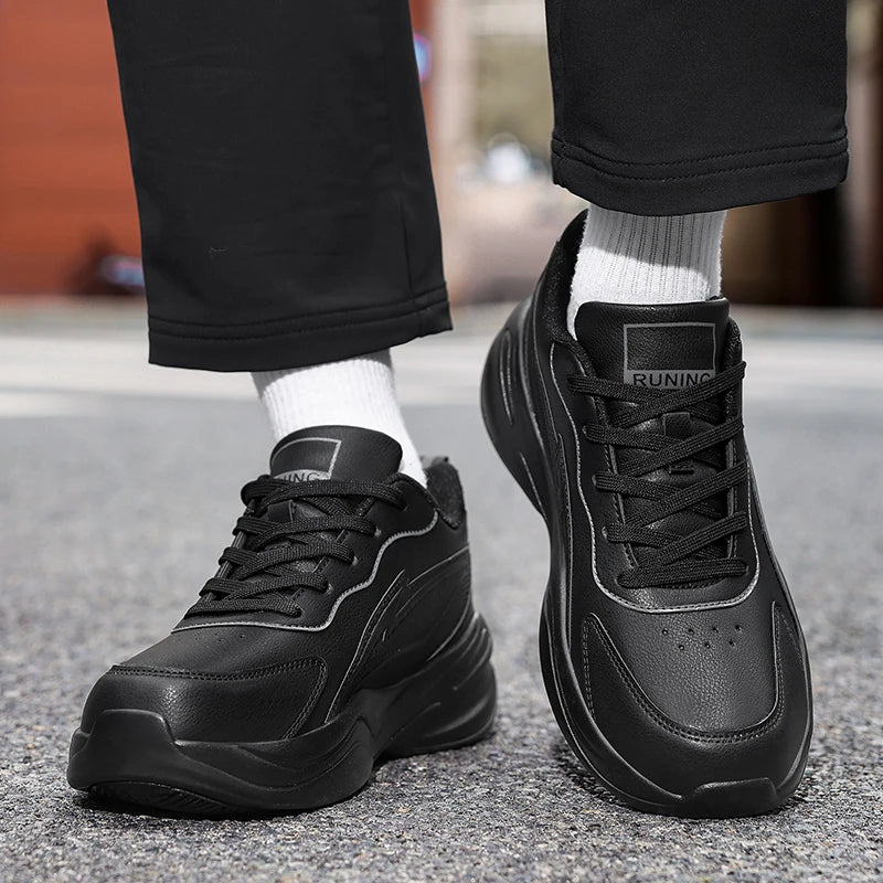 Men's casual racing sports shoes four seasons non-slip outdoor running shoes students plus size breathable light speed sneakers