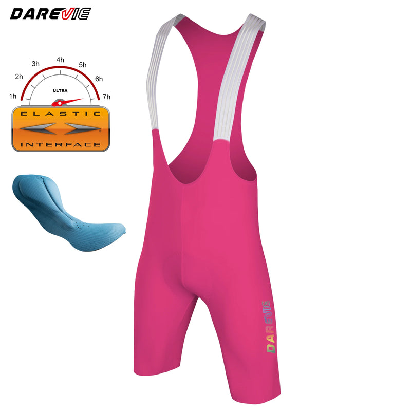 ខោខ្លីជិះកង់បុរស DAREVIE 4.0 គ្មានថ្នេរ 4-Way Strech Bretelelle ខោខ្លីជិះកង់បុរស ELASTIC-INTERFACE® Pad
