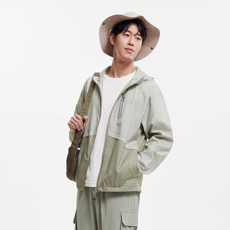 Semir Mens UV Jacket 2026 Hooded Spliced Printed Tops Functional Outdoor UV Protection Casual Style Soft Breathable