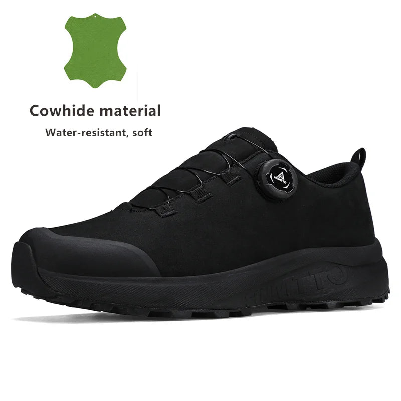 HUMTTO Hiking Shoes Winter Camping Men's Sports Shoes for Men Breathable Trekking Boots Man 2024 Leather Outdoor Safety Sneakers