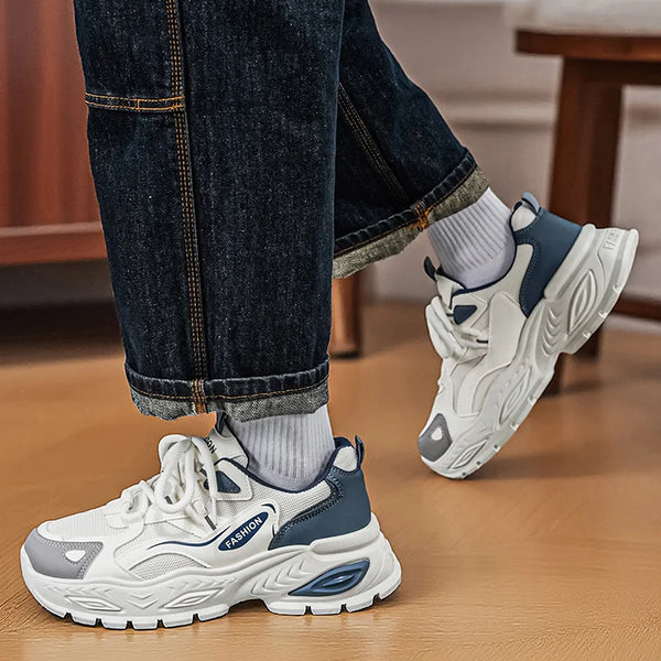 Chunky sneakers four seasons breathable lightweight comfort outdoor running shoes fashion students soft sole casual sports shoes