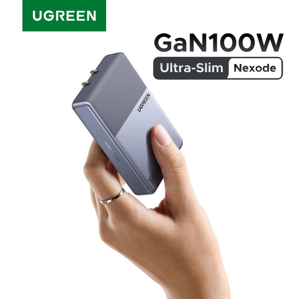 【Ultra Slim-US Plug】UGREEN Nexode Air 100W 65W GaN Charger PD3.0 QC4.0 PPS For Macbook Pro Laptop iPhone 18 17 Samsung S26 iPad