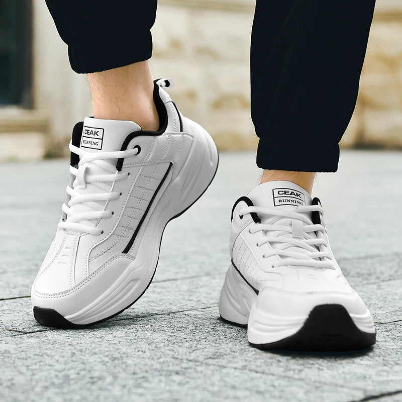 Men's Plus-Size Casual Sneakers Four Season New Breathable Soft-Sole Non-Slip Comfort Outdoor Running Shoes Student Sports Shoes