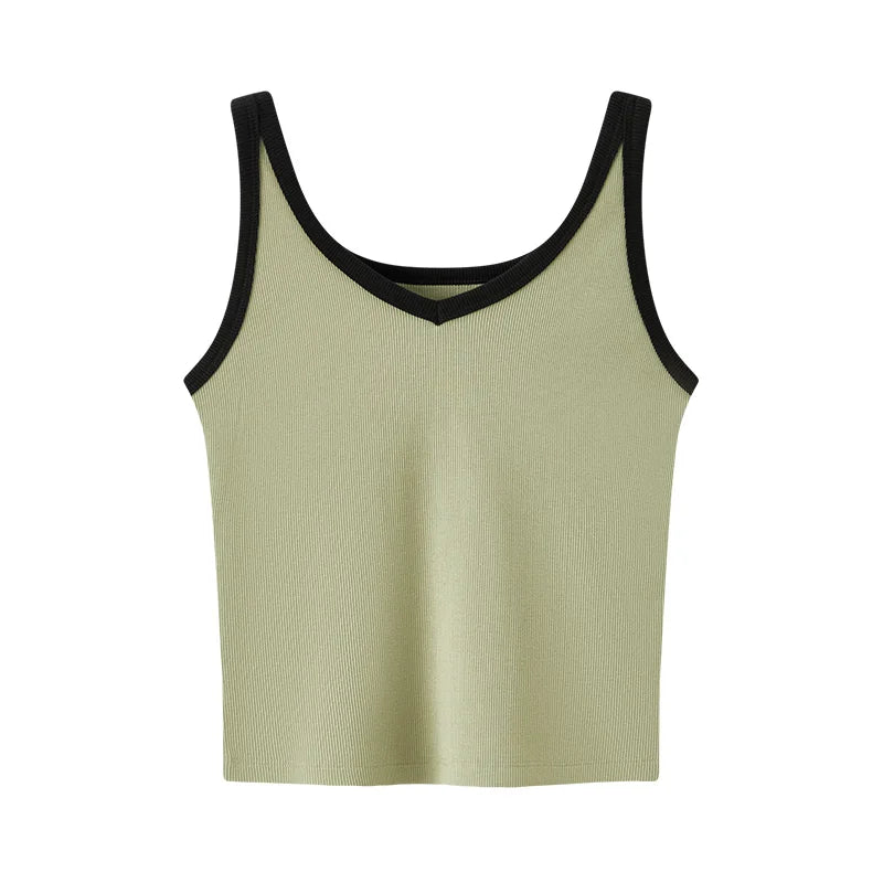 Semir Womens Tank Top 2026 Short Style V Neck Slim Cool Feeling Layer Versatile Casual Soft