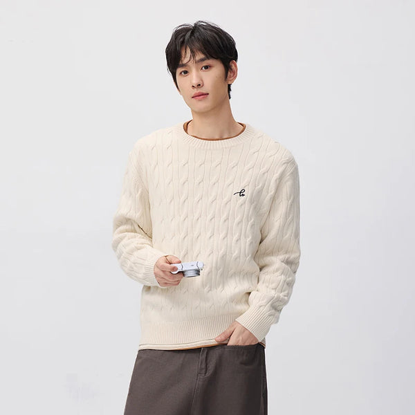 អាវយឺតប៉ាក់ Semir សម្រាប់បុរស រចនាបថបុរាណ ប៉ាក់ដោយខ្សែ ឆ្នាំ២០២៦ សម្លៀកបំពាក់រដូវរងាថ្មី ពាក់ប្រចាំថ្ងៃ រចនាបថទីក្រុង ធម្មតា អាកាសធាតុត្រជាក់ ស្រទាប់