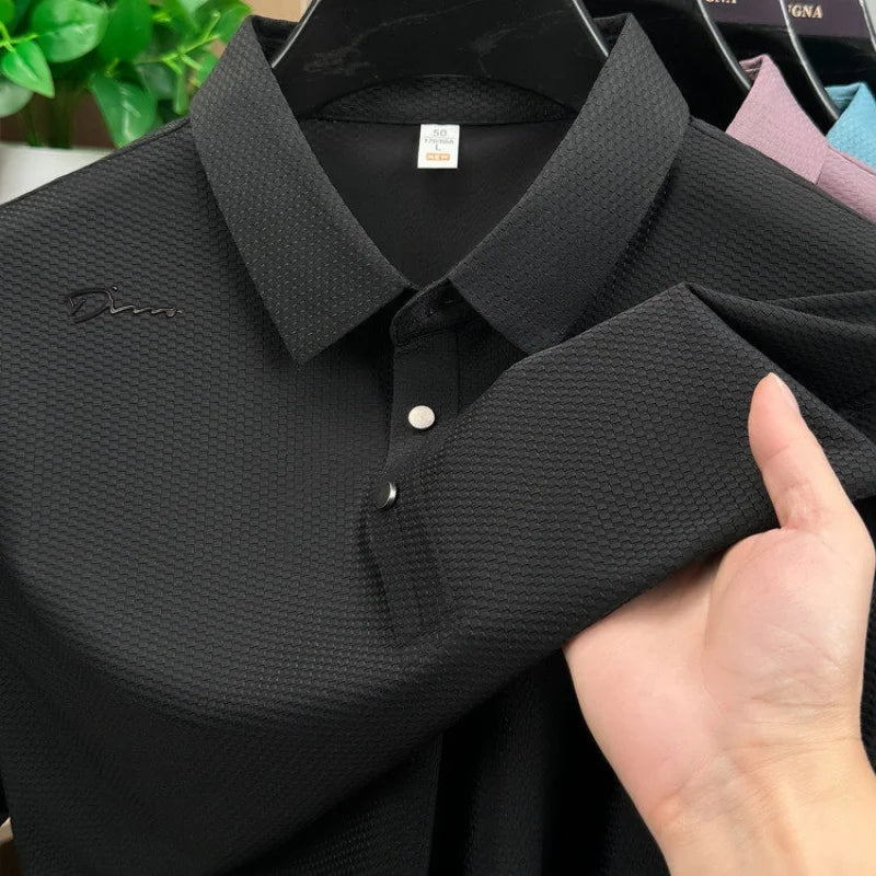 Designer Original Man Summer New Short-Sleeved Polo Shirt Lapel Button Letter Print British Style Fashion Leisure Men's Clothing