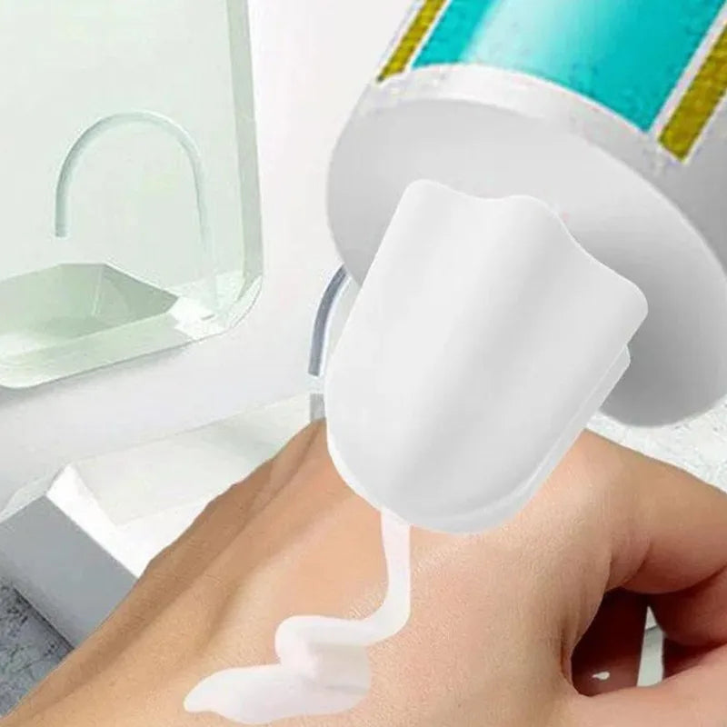 2pcs Self-Closing Toothpaste Cap  Cap-Free Hygienic Lid, Dust-Proof Tube for Bathroom, Travel & for Use - No-Maintenance Cap