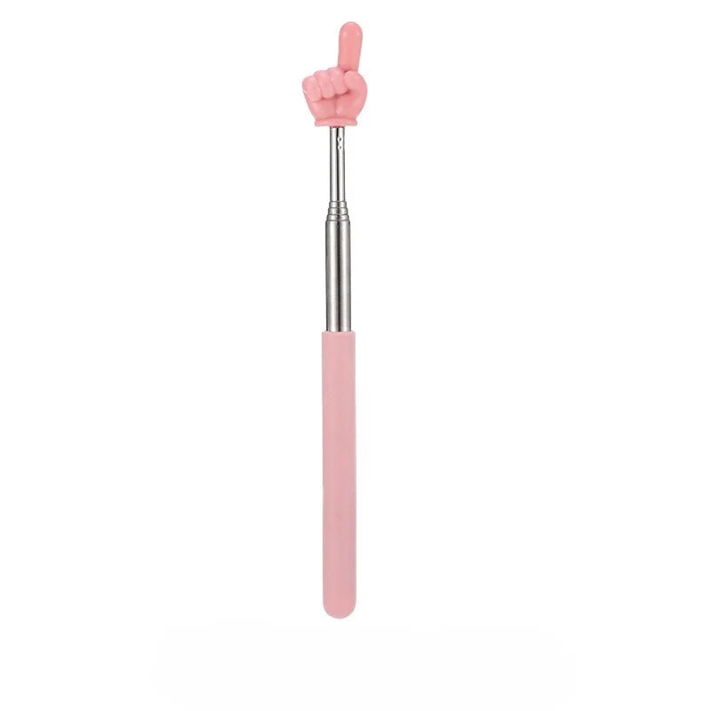 1pc Teaching Pointer Parent-Child Finger Reading Sticks Telescopic Rod Finger Design Teaching Stick Kids School Tool supplies.